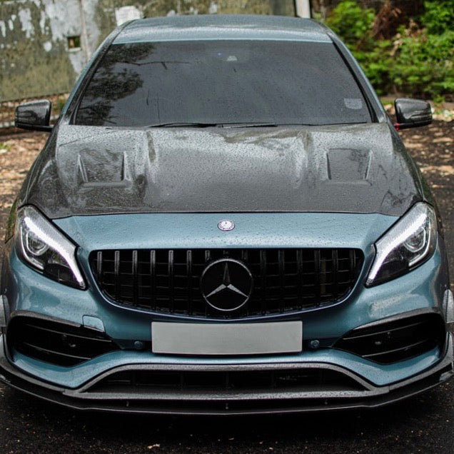 Mercedes A-Class W176 Bodykit and add ons tranformation into A45 AMG With Carbon Fiber accerorries